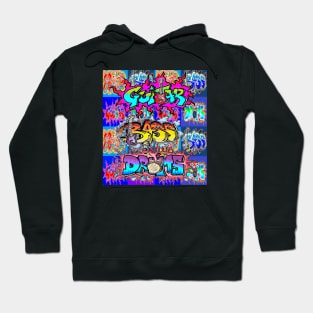 Graffiti Spray Guitar Bass Drums by LowEndGraphics Hoodie